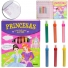 LIVRO ATIVIDADES PARA COLORIR PRINCESAS COM 6 TUBINHOS DE GLITTER