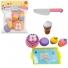 KIT COZINHA INFANTIL COM BOLO + SORVETE + BANDEJA E ACESSORIOS COM VELCRO DOCE DIVERTIDO BRINK JOY 10 PECAS