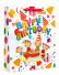 BOLSA SACOLA DE PAPEL PARA PRESENTE LUXO HAPPY BIRTHDAY! 32X26X10CM