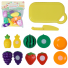 KIT COZINHA INFANTIL COM FRUTAS / LEGUMES + FACA E TABUA COM VELCRO COZINHA DIVERTIDA 8 PECAS