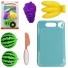 KIT COZINHA INFANTIL COM FRUTAS + FACA E TABUA 5 PECAS