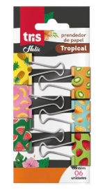 BINDER CLIPS TRIS TROPICAL - COM 6